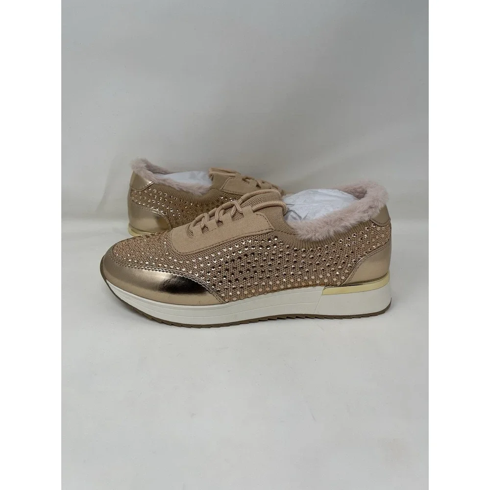 Kenneth Cole Reaction Women's Size 8 Cari Cozy Metallic Rose Sneakers NWT